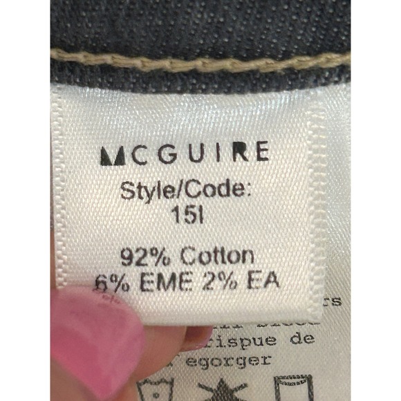 McGuire Denim Skinny Jeans Women's Size 24 Distressed Dark‎ Wash Casual - Picture 4 of 6